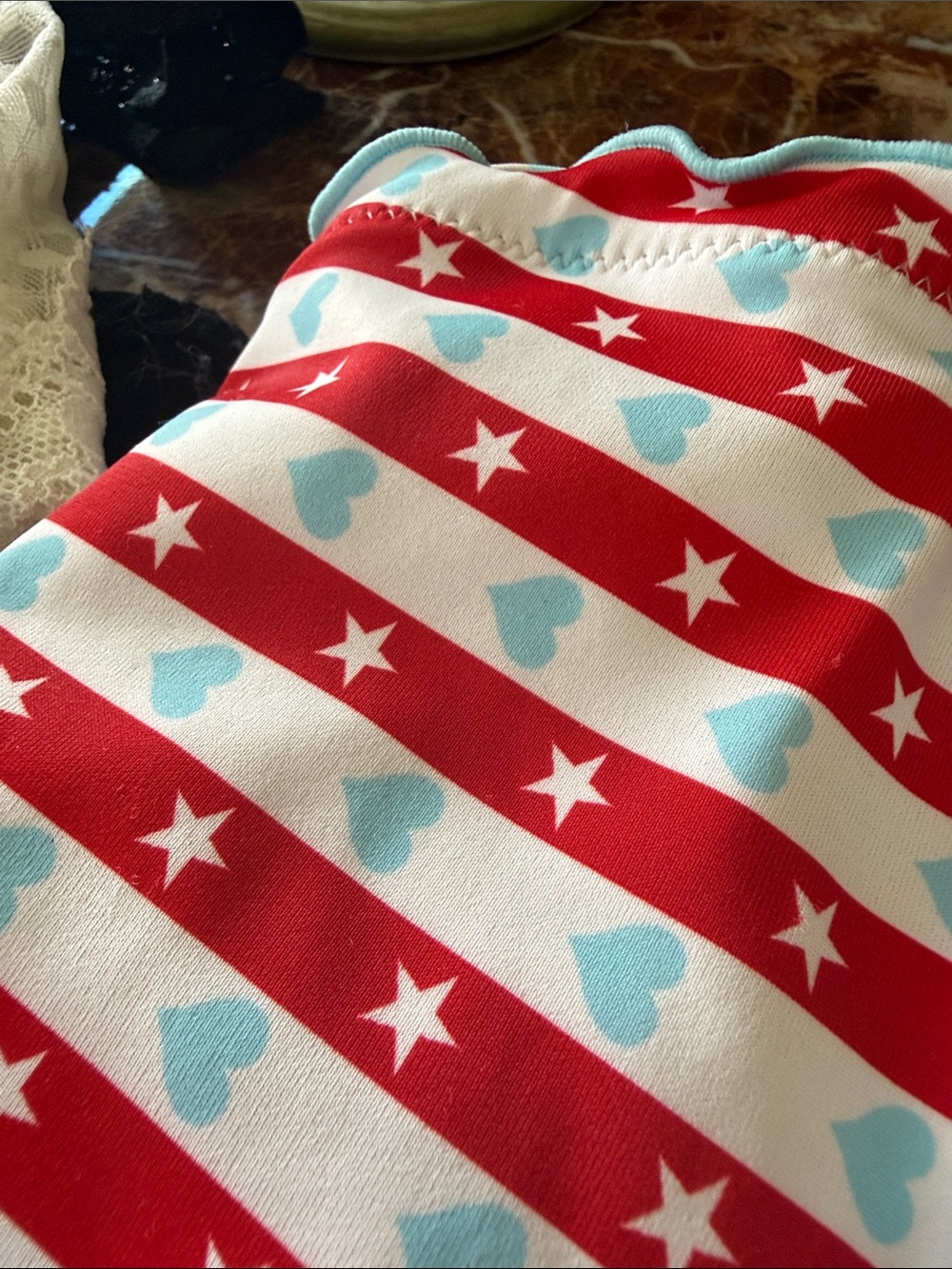 Source Unknown Red & White Striped Star Print Bikini Set - Picture 5 of 5